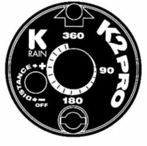 K RAIN K2 PRO DISTANCE + - 360 180 90 Logo (USPTO, 19.08.2014)