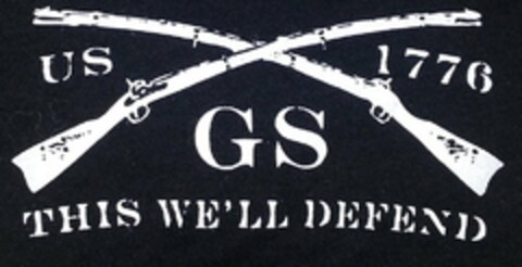 THE WORDS "THIS WE'LL DEFEND"; THE LETTERS "GS" AND "US"; THE NUMBERS "1776" Logo (USPTO, 12.09.2015)
