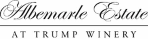 ALBEMARLE ESTATE AT TRUMP WINERY Logo (USPTO, 04/05/2016)