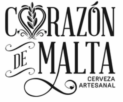 CORAZÓN DE MALTA CERVEZA ARTESANAL Logo (USPTO, 09/02/2016)