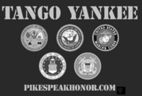 TANGO YANKEE · DEPARTMENT OF THE ARMY · UNITED STATES OF AMERICA 1775 THIS WELL DEFEND DEPARTMENT OF THE NAVY UNITED STATES OF AMERICA UNITED STATES MARINE CORPS DEPARTMENT OF THE AIR FORCE UNITED STATES OF AMERICA MCMXLVII UNITED STATES COAST GUARD 1790 SEMPER PARATUS PIKESPEAKIHONOR.COM Logo (USPTO, 04.04.2017)