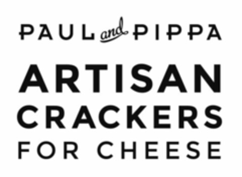 PAUL AND PIPPA ARTISAN CRACKERS FOR CHEESE Logo (USPTO, 21.06.2017)