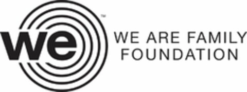 WE WE ARE FAMILY FOUNDATION Logo (USPTO, 07/27/2017)