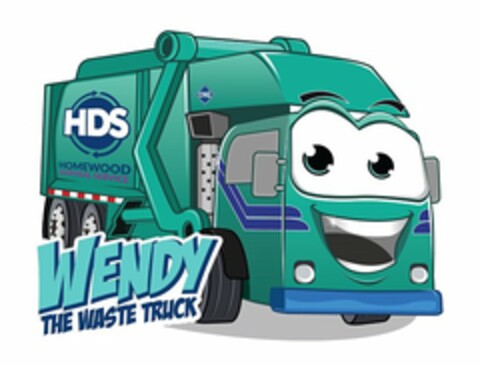 HDS HOMEWOOD DISPOSAL SERVICE CNG WENDYTHE WASTE TRUCK Logo (USPTO, 08.11.2017)