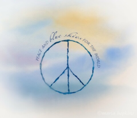 PEACE AND BLUE SKIES FOR THE WORLD Logo (USPTO, 21.04.2020)