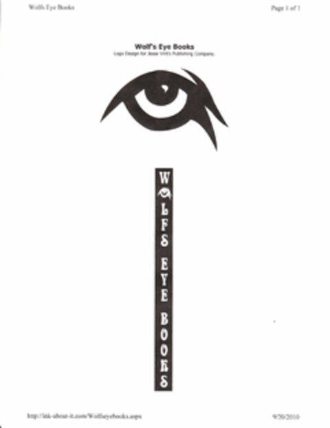 WOLFS EYE BOOKS Logo (USPTO, 21.09.2010)