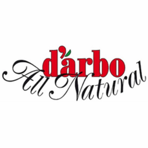 D'ARBO ALL NATURAL Logo (USPTO, 03.11.2010)