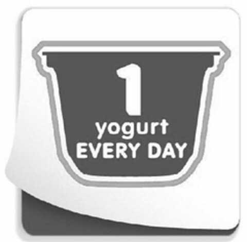 1 YOGURT EVERY DAY Logo (USPTO, 18.12.2012)