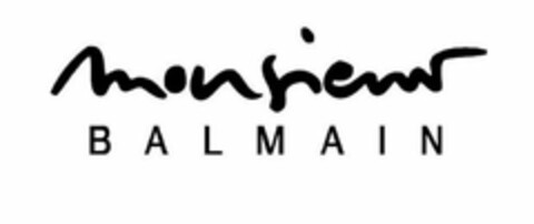 MONSIEUR BALMAIN Logo (USPTO, 08.07.2014)