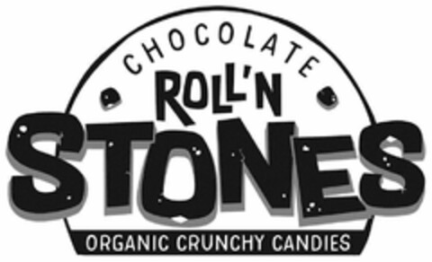 CHOCOLATE ROLL'N STONES ORGANIC CRUNCHYCANDIES Logo (USPTO, 26.06.2018)