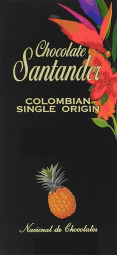 CHOCOLATE SANTANDER COLOMBIAN SINGLE ORIGIN NACIONAL DE CHOCOLATES Logo (USPTO, 25.11.2009)