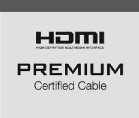 HDMI HIGH-DEFINITION MULTIMEDIA INTERFACE PREMIUM CERTIFIED CABLE Logo (USPTO, 08/19/2015)