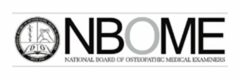 NBOME NATIONAL BOARD OF OSTEOPATHIC MEDICAL EXAMINERS SINCE 1934 DO Logo (USPTO, 10/14/2010)