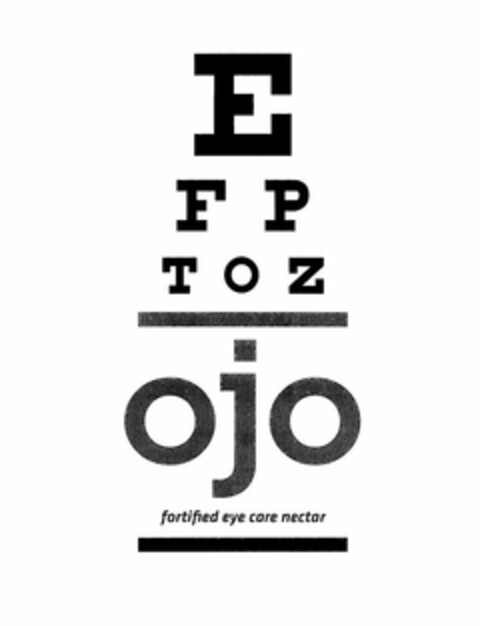 E F P T O Z OJO FORTIFIED EYE CARE NECTAR Logo (USPTO, 10.12.2010)