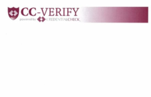 CC-VERIFY POWERED BY CREDENTIALCHECK Logo (USPTO, 07/29/2013)