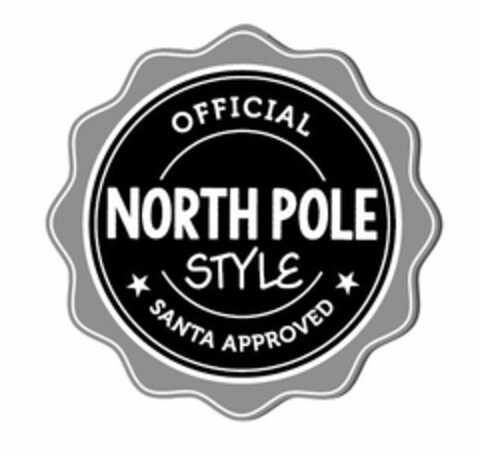 OFFICIAL NORTH POLE STYLE SANTA APPROVED Logo (USPTO, 07/01/2014)