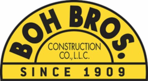 BOH BROS. CONSTRUCTION CO. L.L.C. SINCE 1909 Logo (USPTO, 06/10/2015)