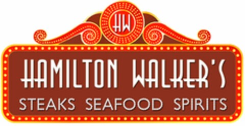 HW HAMILTON WALKER'S STEAKS SEAFOOD SPIRITS Logo (USPTO, 01/29/2016)