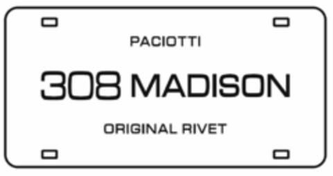 PACIOTTI 308 MADISON ORIGINAL RIVET Logo (USPTO, 10.03.2016)