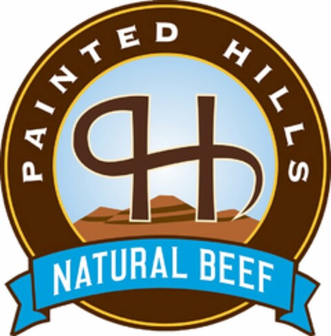 PAINTED HILLS PH NATURAL BEEF Logo (USPTO, 10/26/2016)