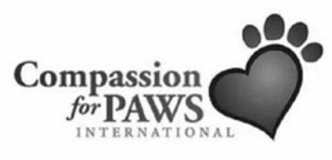 COMPASSION FOR PAWS INTERNATIONAL Logo (USPTO, 12.02.2019)