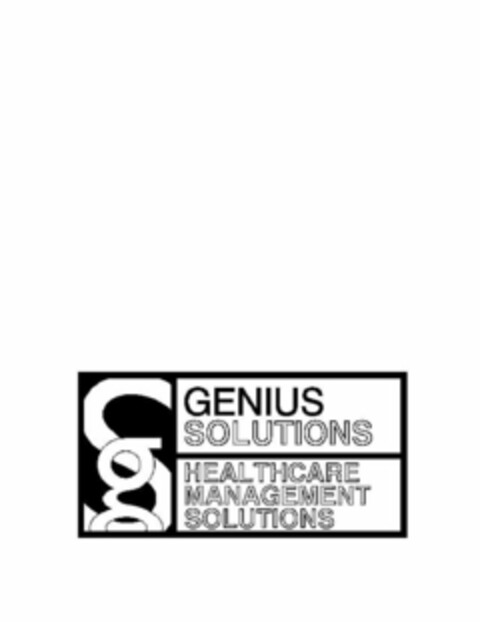 GS GENIUS SOLUTIONS HEALTHCARE MANAGEMENT SOLUTIONS Logo (USPTO, 03.08.2009)