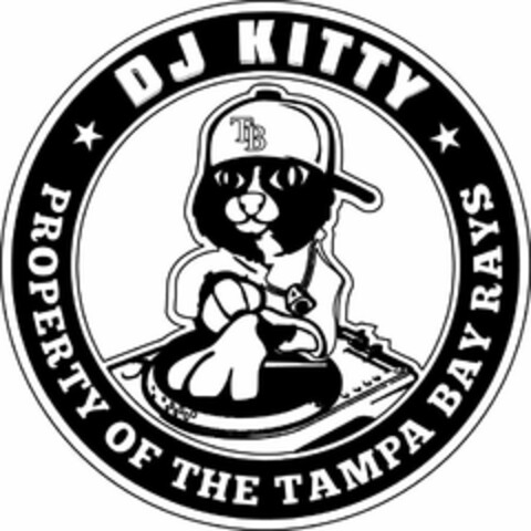 TB DJ KITTY PROPERTY OF THE TAMPA BAY RAYS Logo (USPTO, 12/10/2010)