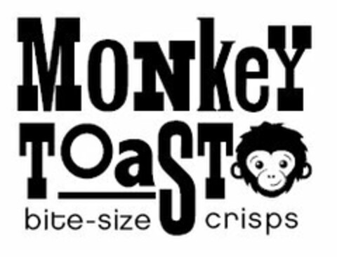 MONKEY TOAST BITE-SIZE CRISPS Logo (USPTO, 04/12/2011)