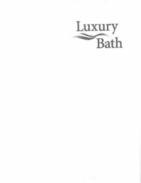 LUXURY BATH Logo (USPTO, 04.08.2011)