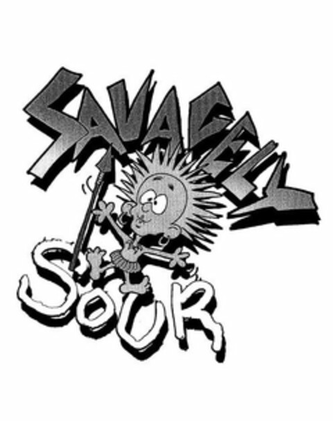 SAVAGELY SOUR Logo (USPTO, 10.02.2012)