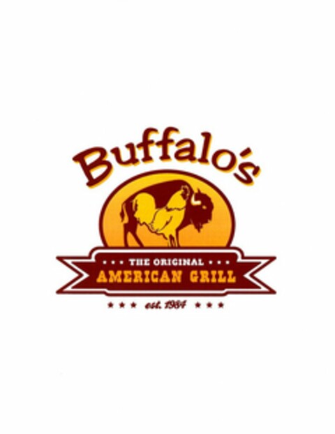 BUFFALO'S THE ORIGINAL AMERICAN GRILL EST. 1984 Logo (USPTO, 03/22/2012)