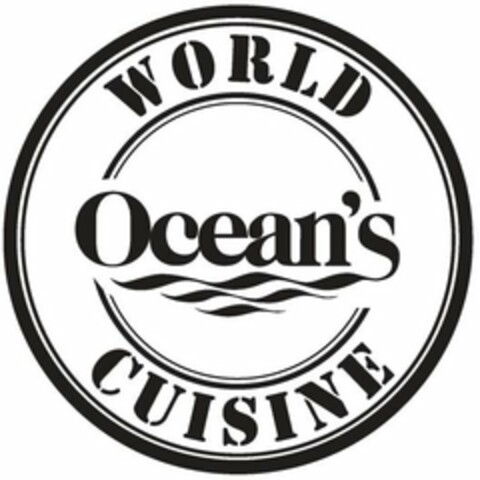 OCEAN'S WORLD CUISINE Logo (USPTO, 25.05.2012)