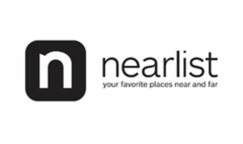 N NEARLIST YOUR FAVORITE PLACES NEAR AND FAR Logo (USPTO, 05/06/2014)