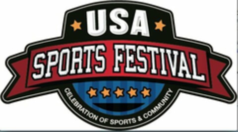 USA SPORTS FESTIVAL CELEBRATION OF SPORTS & COMMUNITY Logo (USPTO, 08/13/2014)