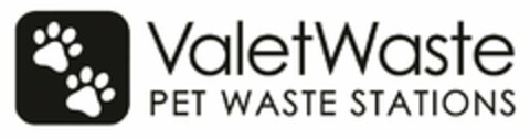 VALET WASTE PET WASTE STATIONS Logo (USPTO, 24.07.2015)