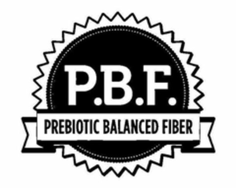 P.B.F. PREBIOTIC BALANCED FIBER Logo (USPTO, 30.12.2016)
