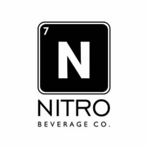 7 N NITRO BEVERAGE CO. Logo (USPTO, 06/12/2018)