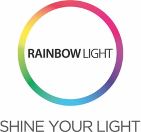 RAINBOW LIGHT SHINE YOUR LIGHT Logo (USPTO, 03/19/2019)