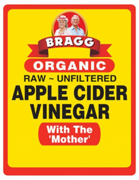 BRAGG ORGANIC RAW ~ UNFILTERED APPLE CIDER VINEGAR WITH THE 'MOTHER' Logo (USPTO, 16.09.2019)