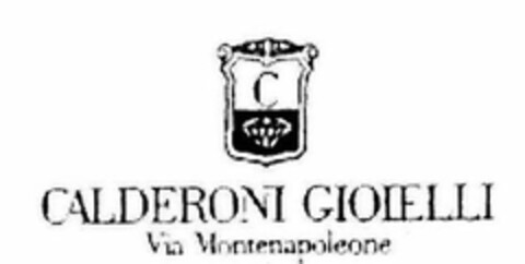 C CALDERONI GIOIELLI VIA MONTENAPOLEONE Logo (USPTO, 08.01.2009)