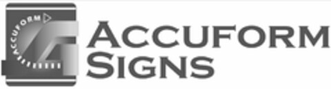 ACCUFORM A ACCUFORM SIGNS Logo (USPTO, 06/30/2009)