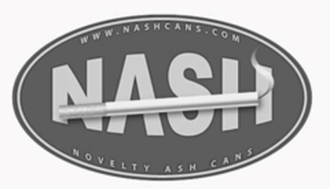 WWW.NASHCANS.COM NASH NOVELTY ASH CANS Logo (USPTO, 04/21/2010)