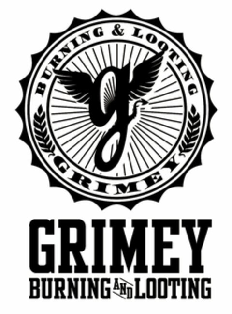 GRIMEY BURNING & LOOTING GRIMEY BURNING AND LOOTING Logo (USPTO, 08/04/2010)