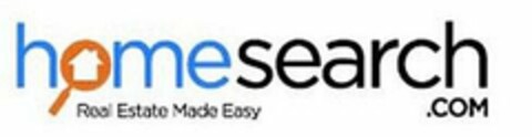 HOMESEARCH.COM REAL ESTATE MADE EASY Logo (USPTO, 05/09/2013)