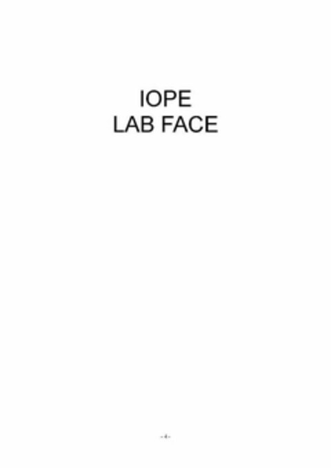 IOPE LAB FACE Logo (USPTO, 29.10.2014)