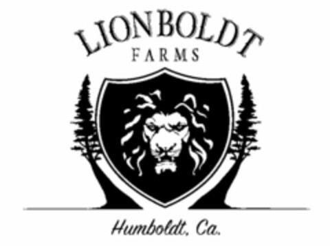 LIONBOLDT FARMS HUMBOLDT, CA. Logo (USPTO, 05/25/2016)