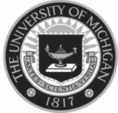 THE UNIVERSITY OF MICHIGAN 1817 ARTES SCIENTIA VERITAS Logo (USPTO, 07/19/2019)