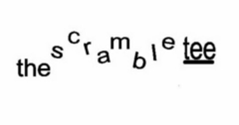 THE S C R A M B L E TEE Logo (USPTO, 14.01.2009)