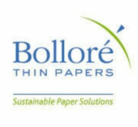 BOLLORÉ THIN PAPERS SUSTAINABLE PAPER SOLUTIONS Logo (USPTO, 07.01.2010)