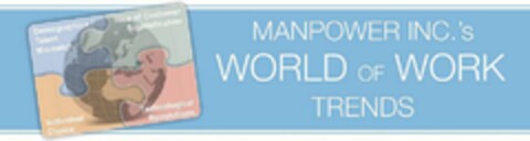 MANPOWER INC.'S WORLD OF WORK TRENDS DEMOGRAPHICS / TALENT MISMATCH RISE OF CUSTOMER SOPHISTICATION INDIVIDUAL CHOICE TECHNOLOGICAL REVOLUTIONS Logo (USPTO, 02/08/2010)